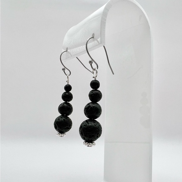 LAVA ROCK EARRINGS - Picture 3 of 11